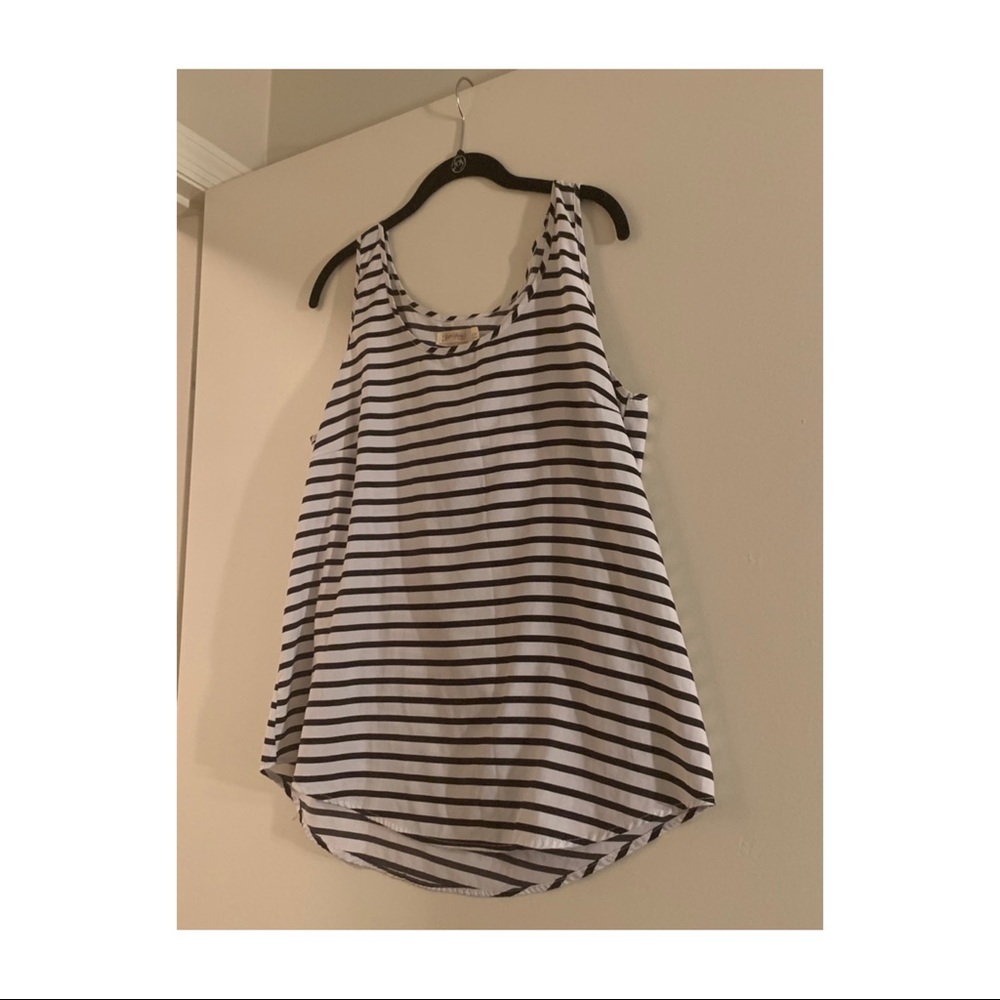 Black and white striped tank top